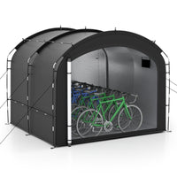 Tenda rimessa pu¨° contenere da 7 a 8 biciclette e vari attrezzi e giocattoli, Copertura esterna per biciclette con tessuto impermeabile Nero-Tende
