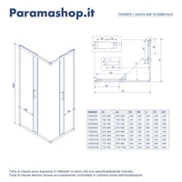 Box doccia 80x120 cm angolare scorrevole vetro 6mm stampato h190 | Tenerife