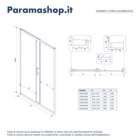 Porta doccia 100cm reversibile scorrevole vetro 6mm stampato h190 | Tenerife