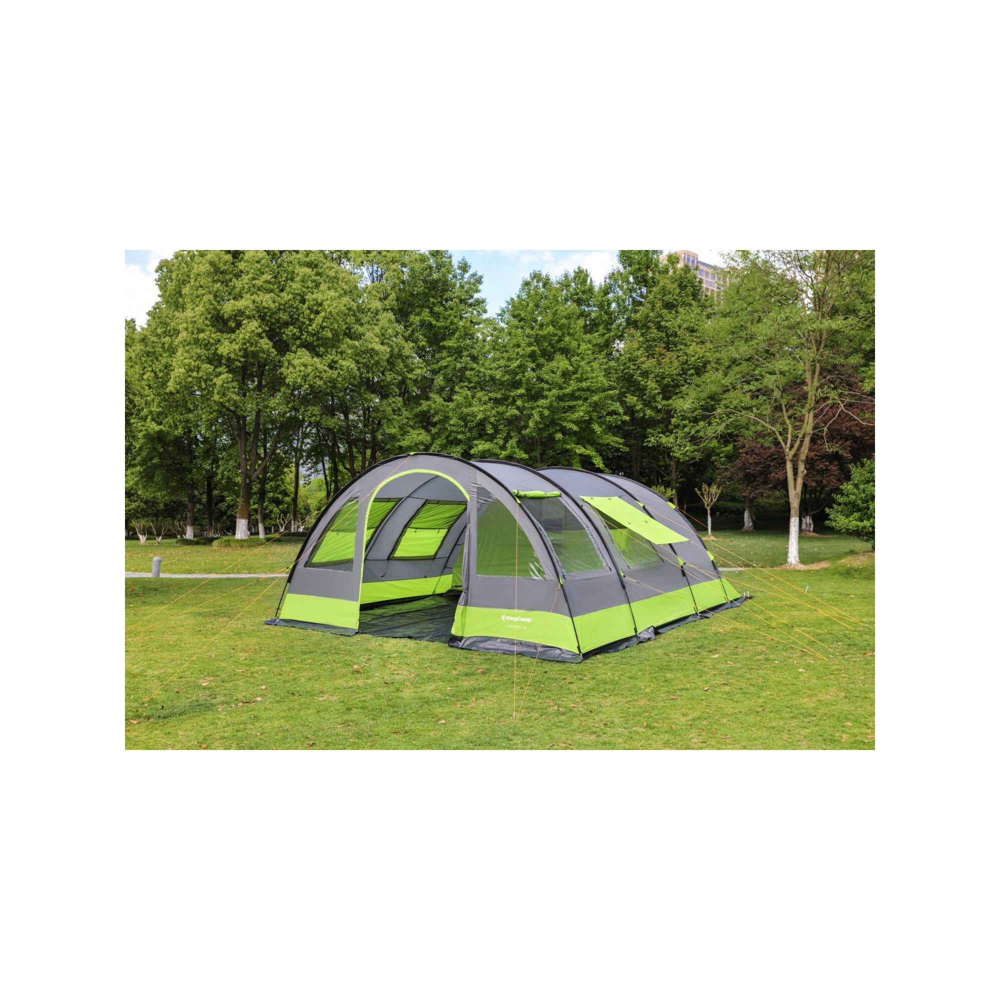 Tenda da campeggio familiare Venezia da 6 posti letto - Kingcamp - Dimensioni: 525 x 410 x 200 cm