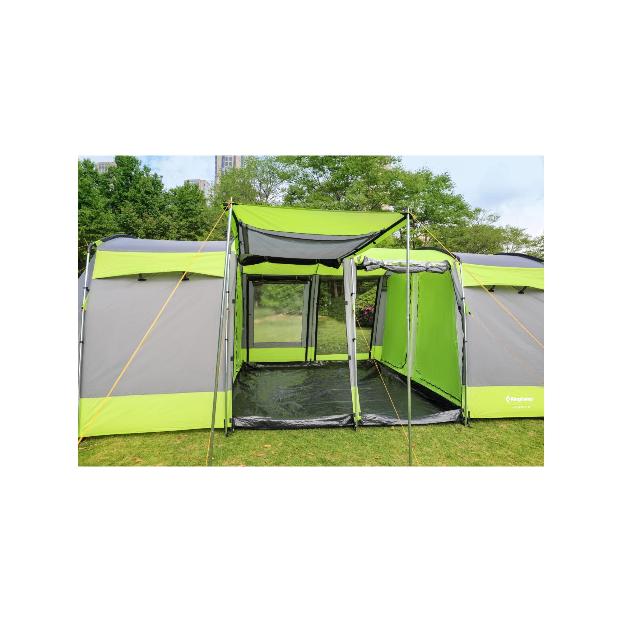 Tenda da campeggio familiare con 8 posti letto Verona - Kingcamp - Dimensioni: 700 x 310 cm