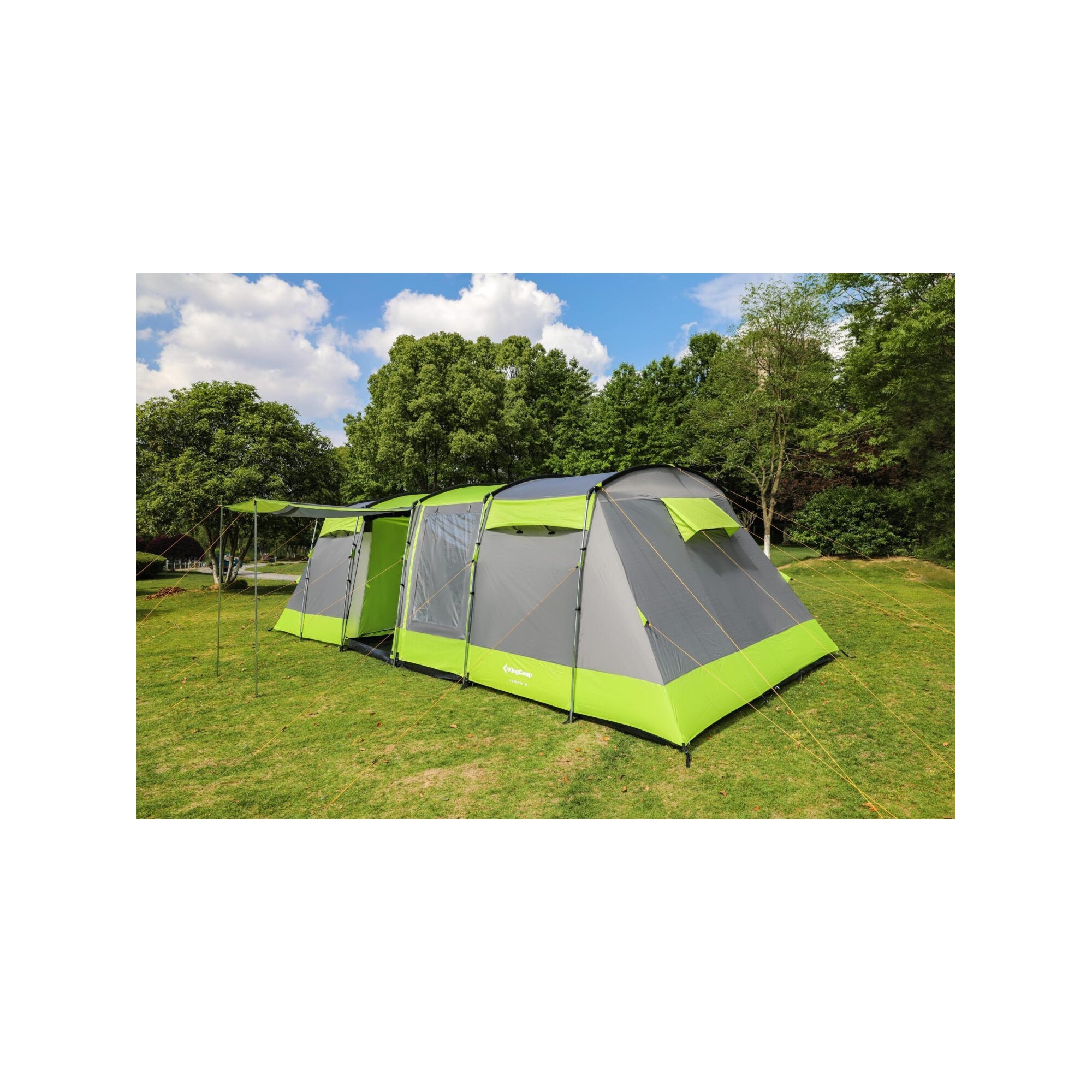 Tenda da campeggio familiare con 8 posti letto Verona - Kingcamp - Dimensioni: 700 x 310 cm