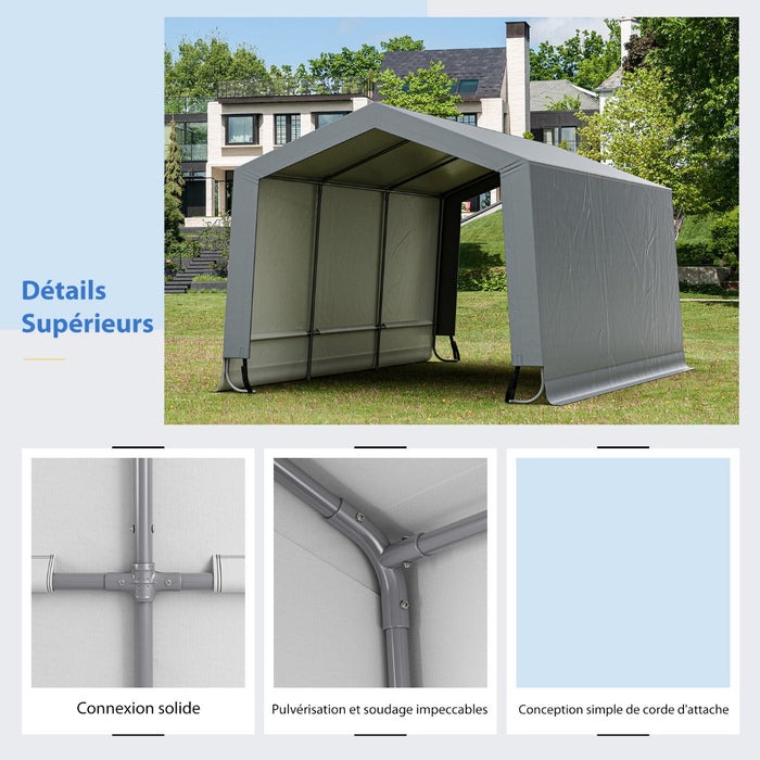 Capannone Garage per Auto 290 x 490 cm Tenda Stoccaggio in Acciaio Ricovero per Auto per Tutte Le Stagioni per Barca SUV 20_0007631