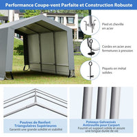 Capannone Garage per Auto 290 x 490 cm Tenda Stoccaggio in Acciaio Ricovero per Auto per Tutte Le Stagioni per Barca SUV 20_0007631