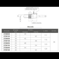 TENUTA RMTA Ø MM.35 ARGENTO
