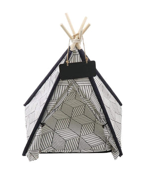 Tepee Letto Cuscino Lavagna Rimovibile Lavabile Portatile Per Animali 60x60x90cm         