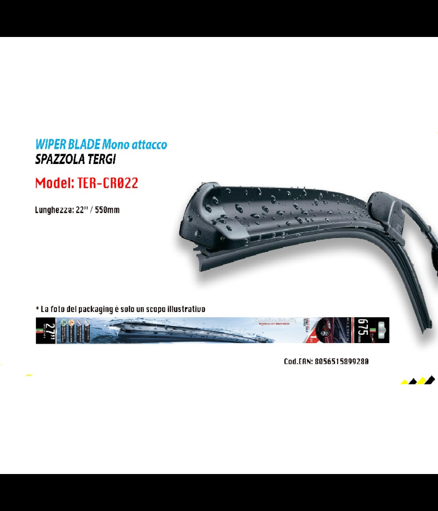 Tergicristallo Morbido Spazzola Auto Maxtech Ricambio Da 22" Ter-cr022         