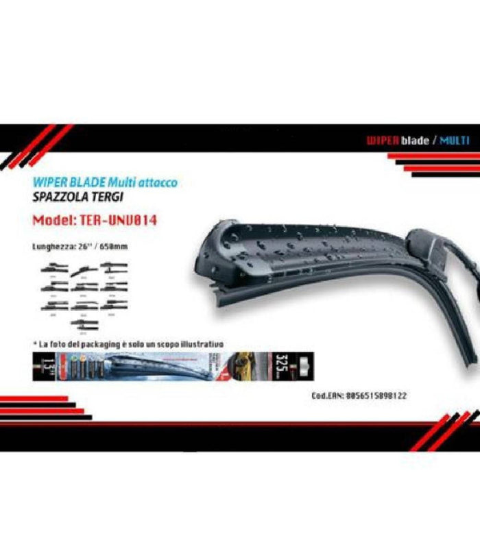 Tergicristallo Spazzola Multiattacco Auto Universale 26"/650mm Ter-unv014 Maxtech         