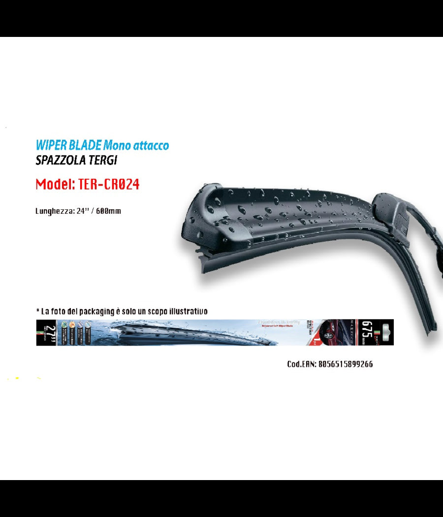 Tergicristallo Spazzola Ricambio Per Auto Morbido Maxtech Da 24" Ter-cr024         