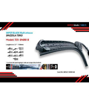 Tergicristallo Universale Spazzola Multiattacco Auto 22"/550mm Ter-unv010 Maxtech         