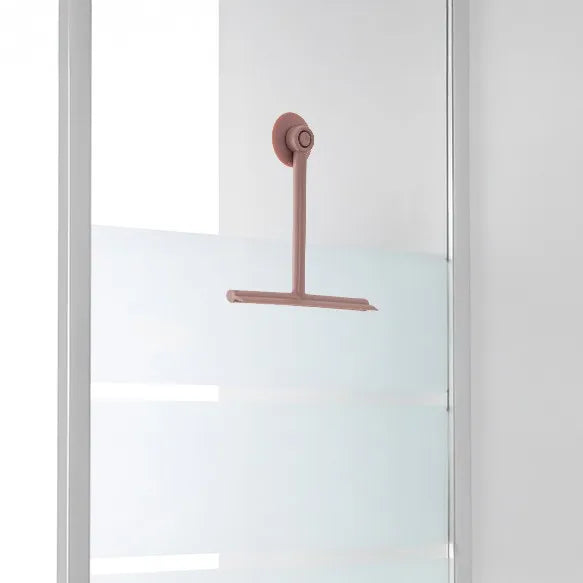Tergivetro doccia rosa in plastica antigraffio con ventosa Spring