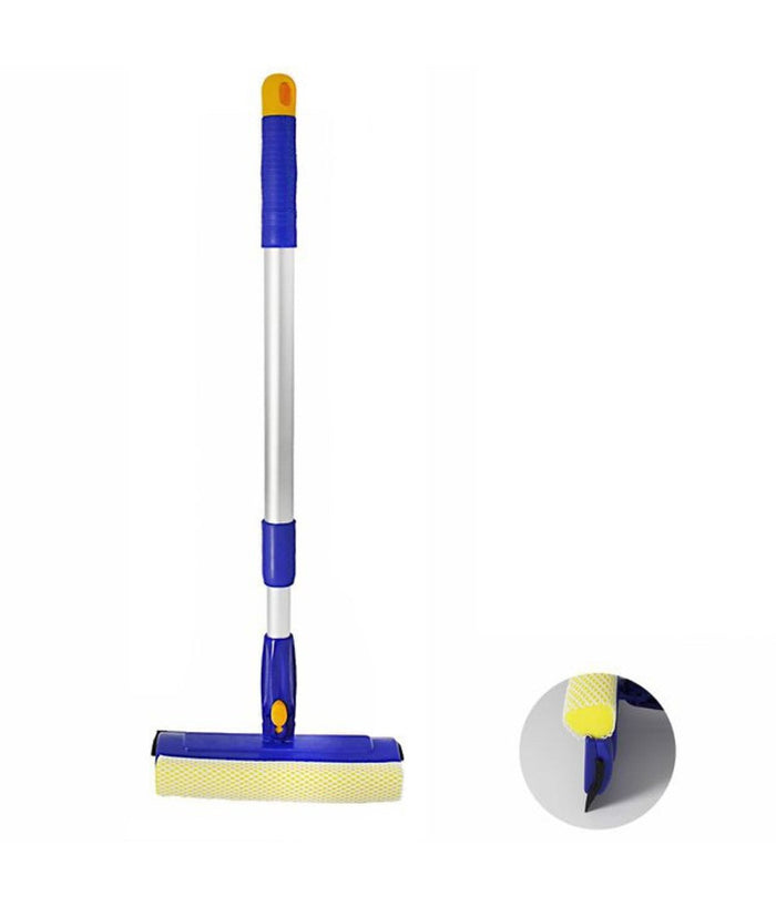 Tergivetro Raschietto Allungabile Vetri Grandi Manico Telescopico Testa Rotante         