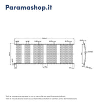 Termoarredo scaldasalviette 1500x550 bianco interasse 500 | Orione
