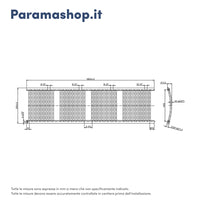 Termoarredo scaldasalviette 1800x500 bianco interasse 450 | Orione