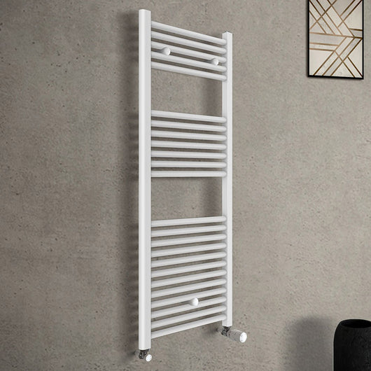 Termoarredo bagno scaldasalviette bianco L 50x120 interasse 45 cm
