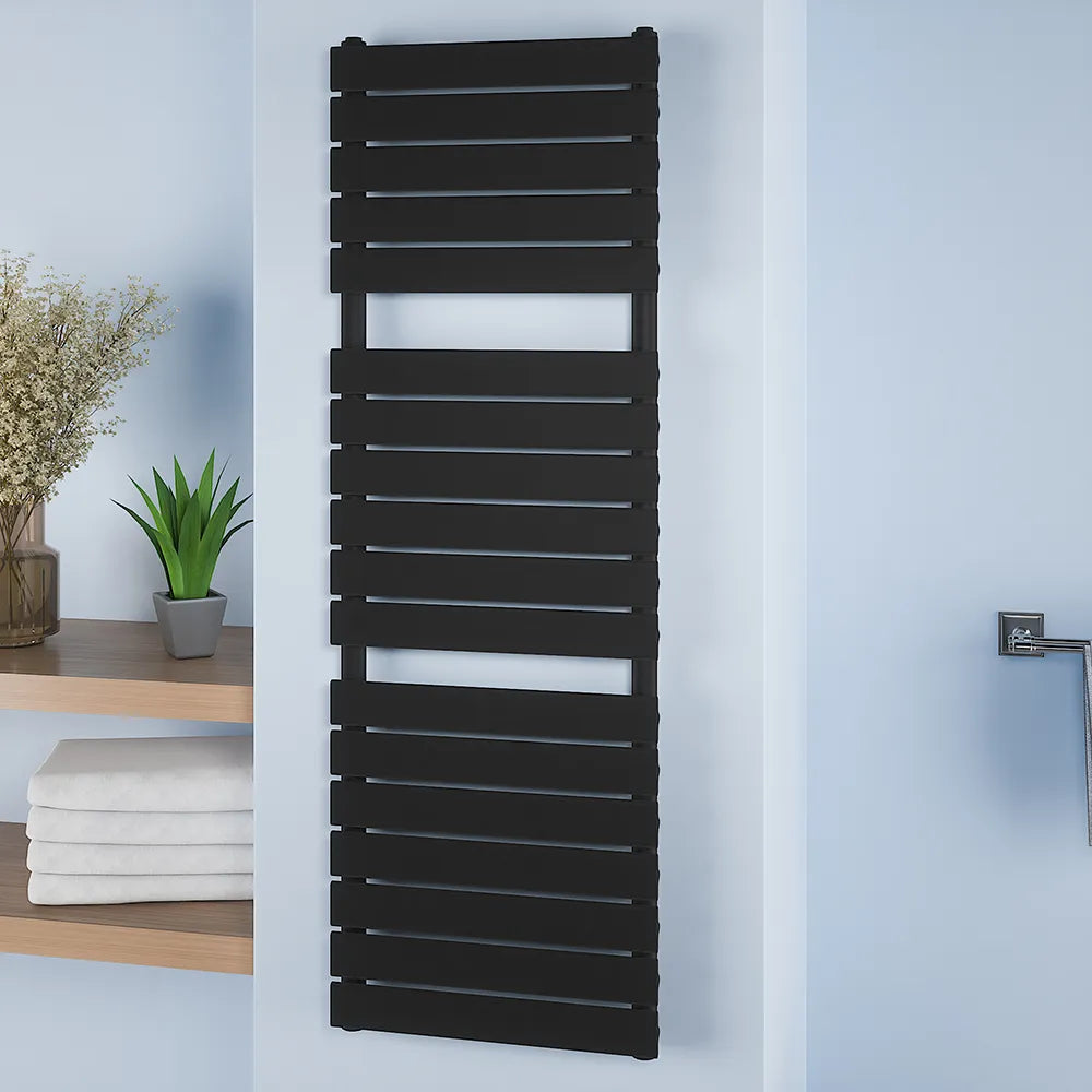 Termoarredo scaldasalviette 1500x500 nero opaco interasse 450 | Sirio