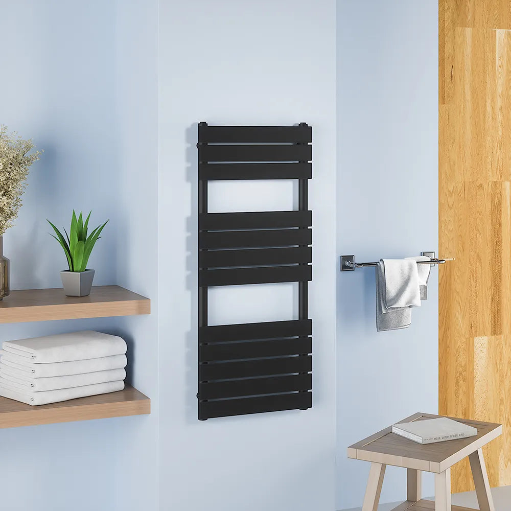 Termoarredo scaldasalviette 1200x500 nero opaco interasse 450 | Sirio