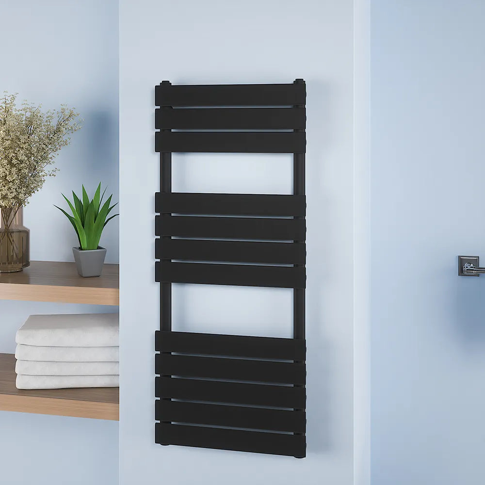 Termoarredo scaldasalviette 1200x500 nero opaco interasse 450 | Sirio