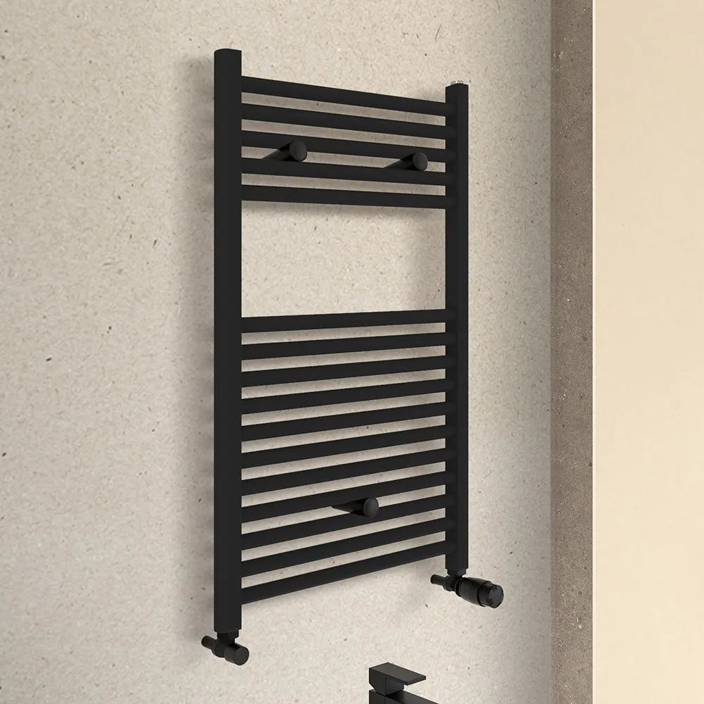 Termoarredo scaldasalviette 500x770 nero opaco con interasse 45 cm