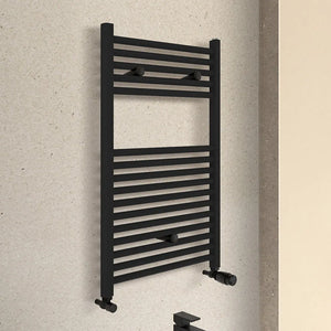 Termoarredo scaldasalviette 500x770 nero opaco con interasse 45 cm