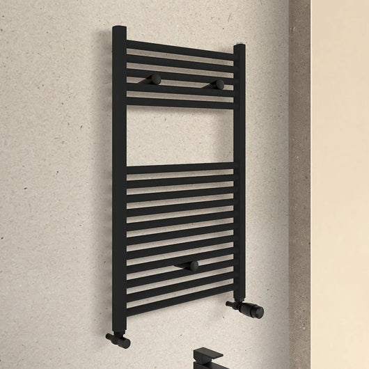 Termoarredo scaldasalviette 500x770 nero opaco con interasse 45 cm
