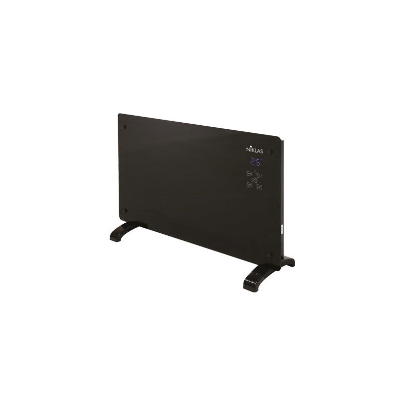 Termoconvettore a parete 2000 W – Termovetro vetro temperato con telecomando – Niklas