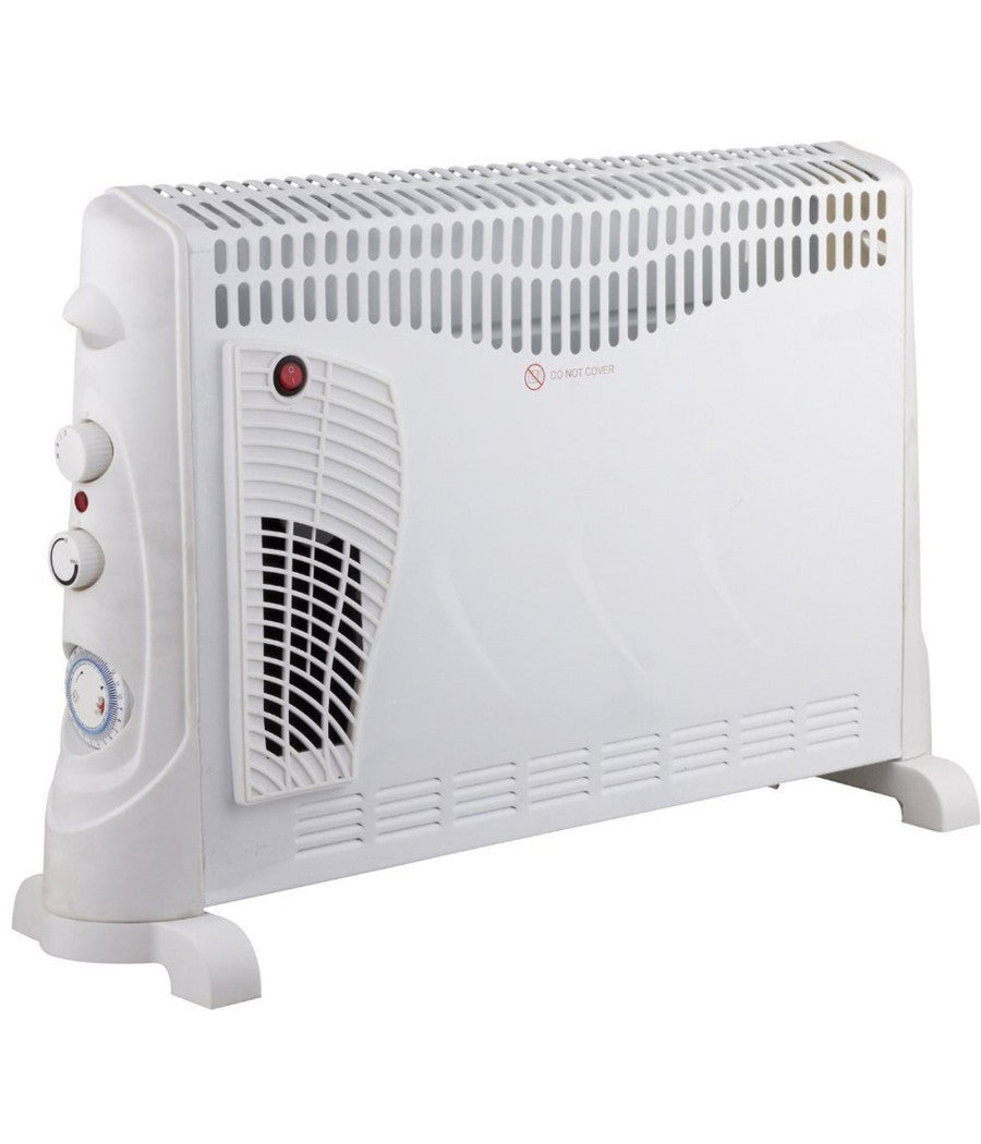 Termoconvettore Elettrico 2000 Watt Turbo Termostato 3 Livelli Di Potenza Timer         