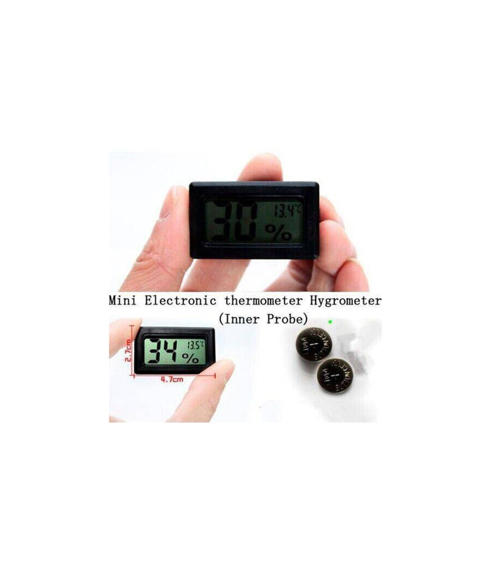 Termometro Digitale Display Lcd Con Sonda Misura Temperatura Interna Ed Esterna         