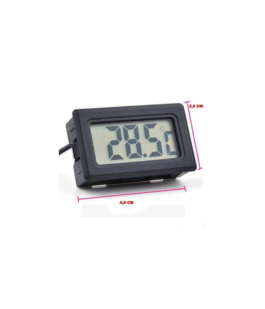 Termometro Digitale Display Lcd Con Sonda Misura Temperatura Interna Ed Esterna         