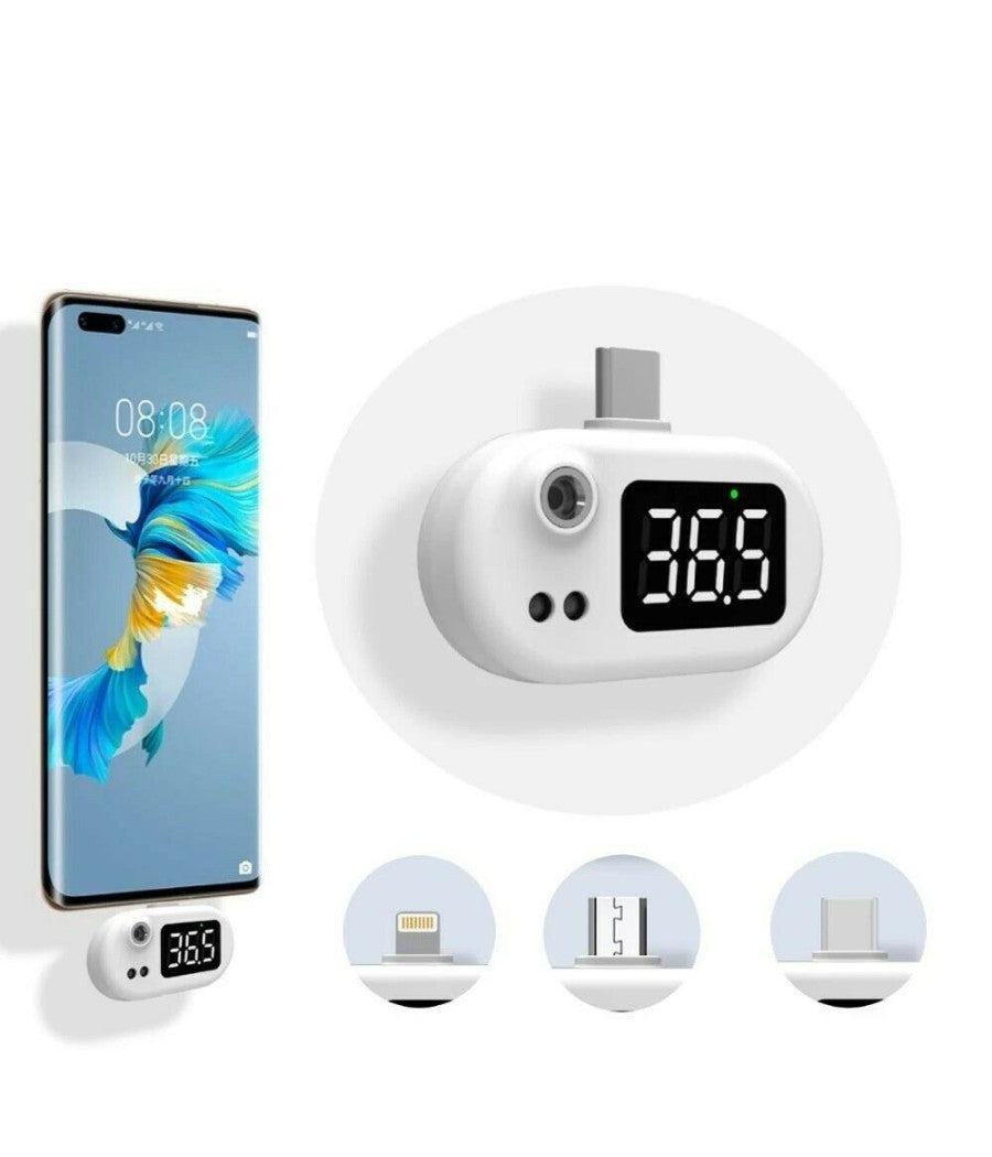 Termometro Digitale Frontale Infrarossi Per Febbre Senza Contatto Usb Type C K8+         