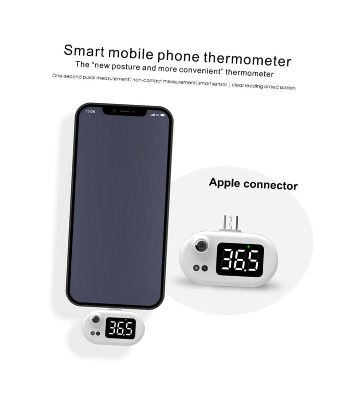 Termometro Digitale Frontale Infrarossi Per Febbre Senza Contatto Usb Type C K8+         