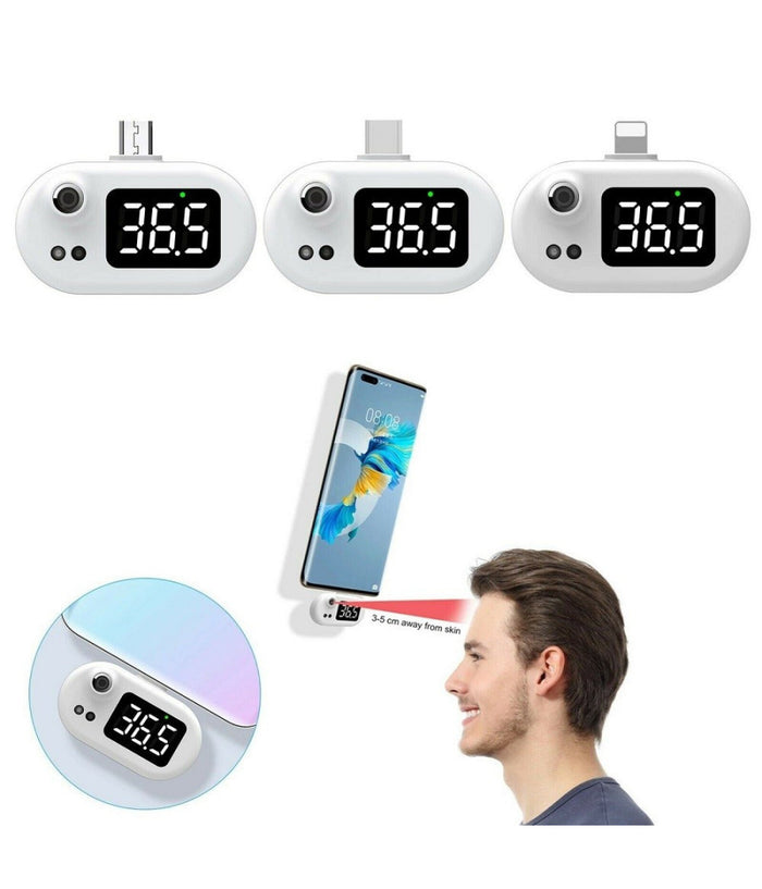 Termometro Digitale Frontale Infrarossi Per Febbre Senza Contatto Usb Type C K8+         