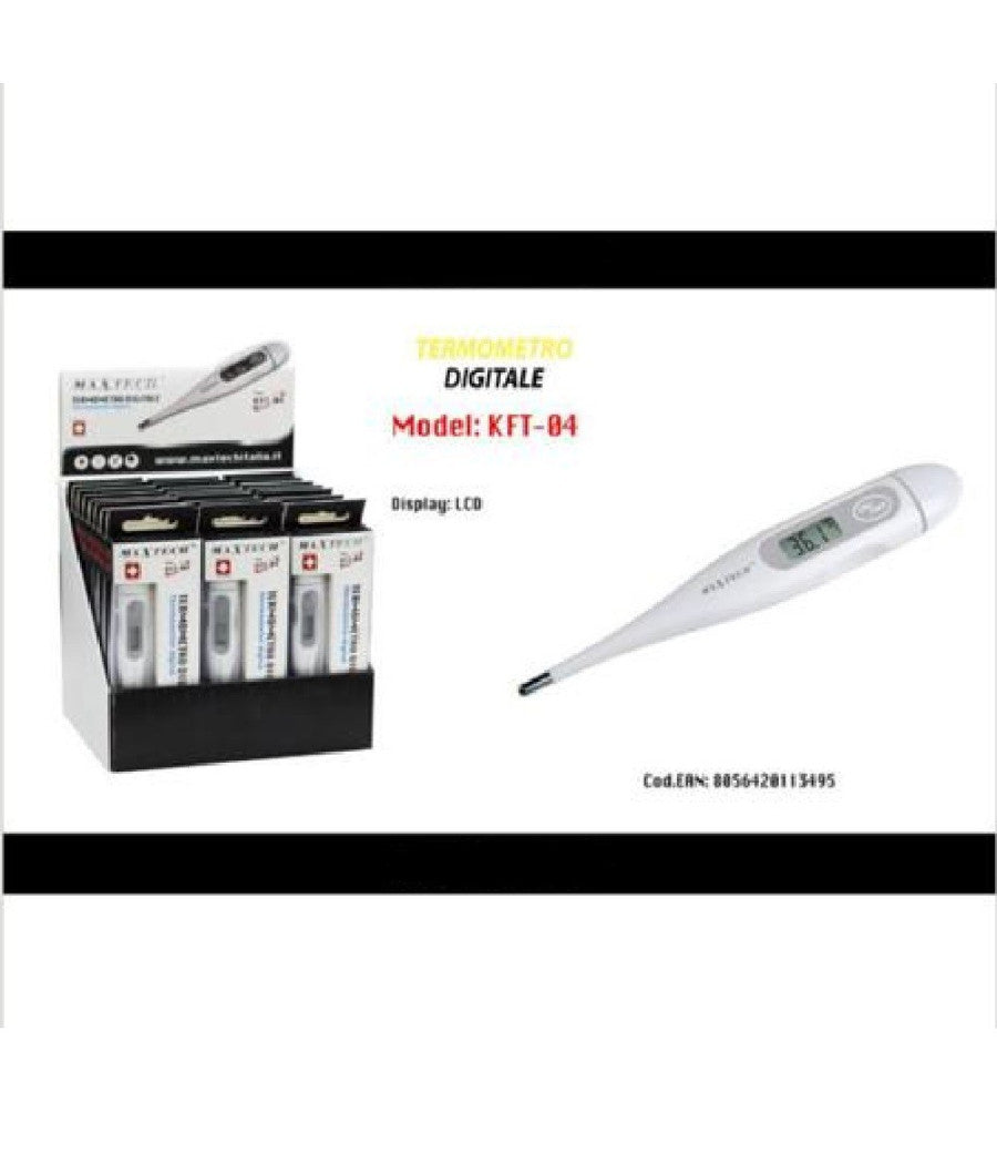 Termometro Digitale Misurazione Febbre Misura Temperatura Corporea Kft-04 Maxtech         