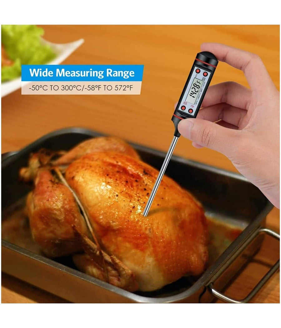 Termometro Digitale Per Alimenti Cibo Liquidi Latte Jr-1 Con Custodia         