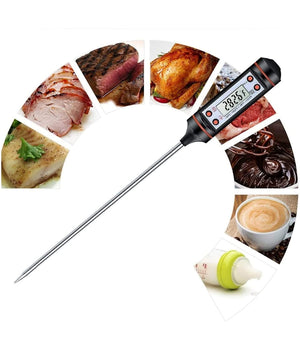 Termometro Digitale Per Alimenti Cibo Liquidi Latte Jr-1 Con Custodia         