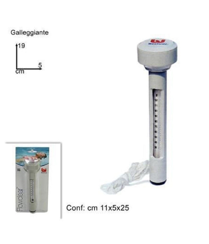 Trade Shop - Termometro Galleggiante Per Piscina In Abs Temperatura Acqua Con Cordicella 58072 -