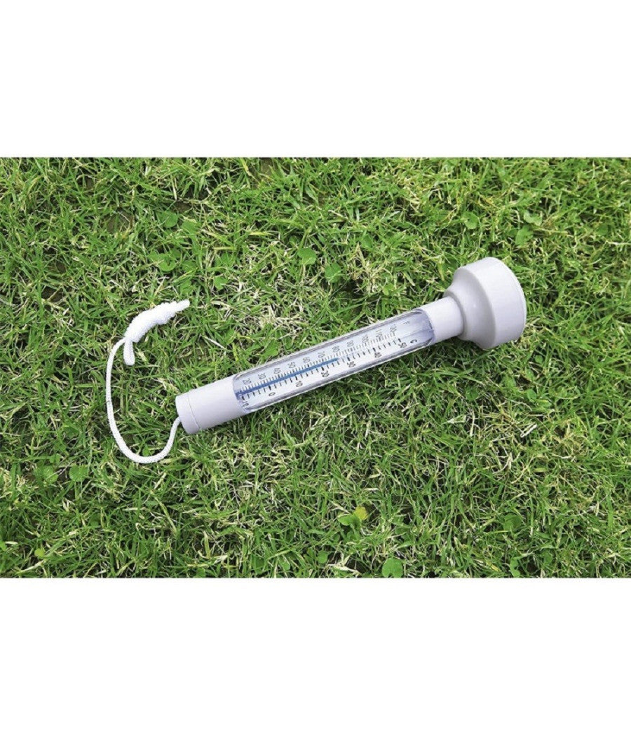Trade Shop - Termometro Galleggiante Per Piscina In Abs Temperatura Acqua Con Cordicella 58072 -