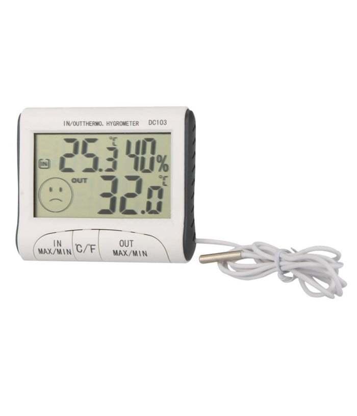 Termometro Igrometro Digitale Temperatura Umidita' Casa Ufficio Dc103 Con Sonda         