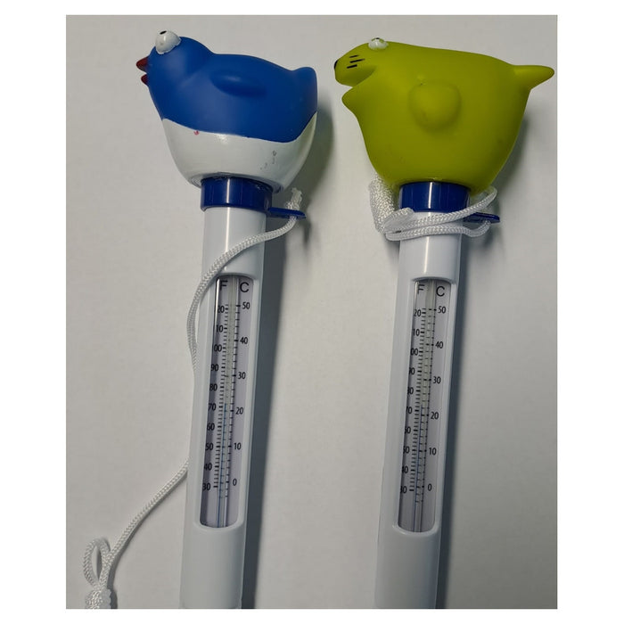 Trade Shop - Termometro Per Piscina Vasca Bambini Animaletto Galleggiante Con Cordino 21cm 016989 -