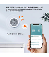 Termometro Smart Wifi Sensore Temperatura Umidita App Ifttt Smart Life Alexa Google         