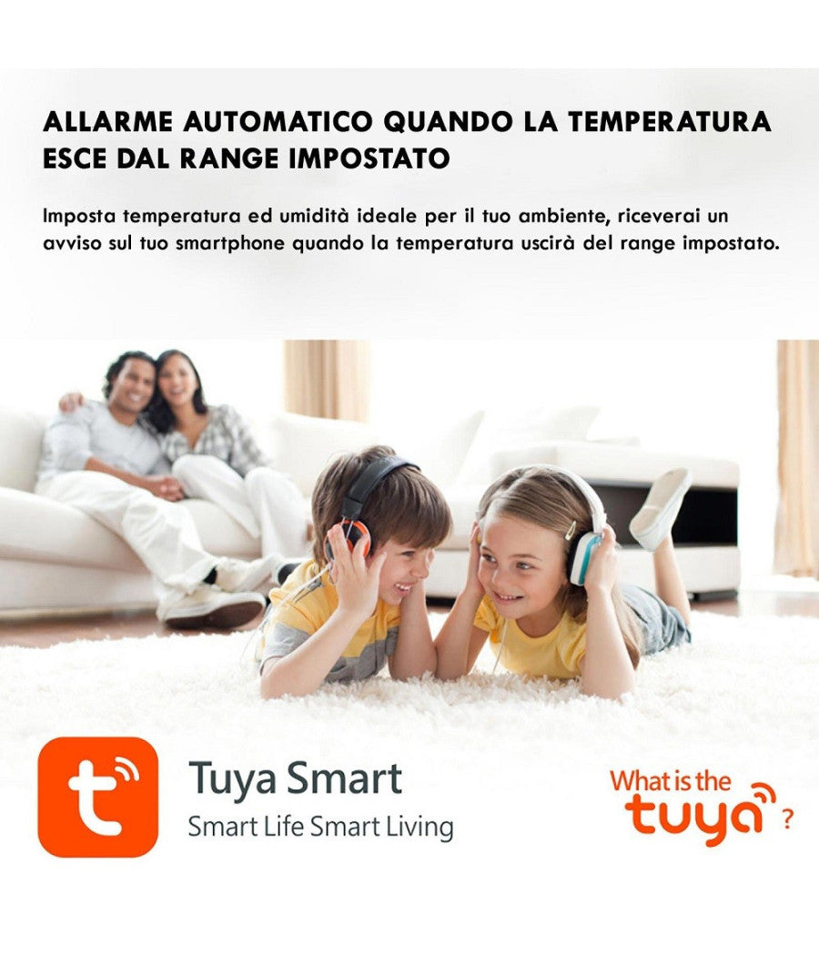 Termometro Smart Wifi Sensore Temperatura Umidita App Ifttt Smart Life Alexa Google         