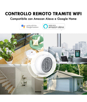 Termometro Smart Wifi Sensore Temperatura Umidita App Ifttt Smart Life Alexa Google         