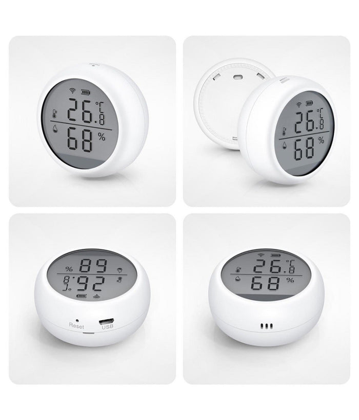 Termometro Smart Wifi Sensore Temperatura Umidita App Ifttt Smart Life Alexa Google         