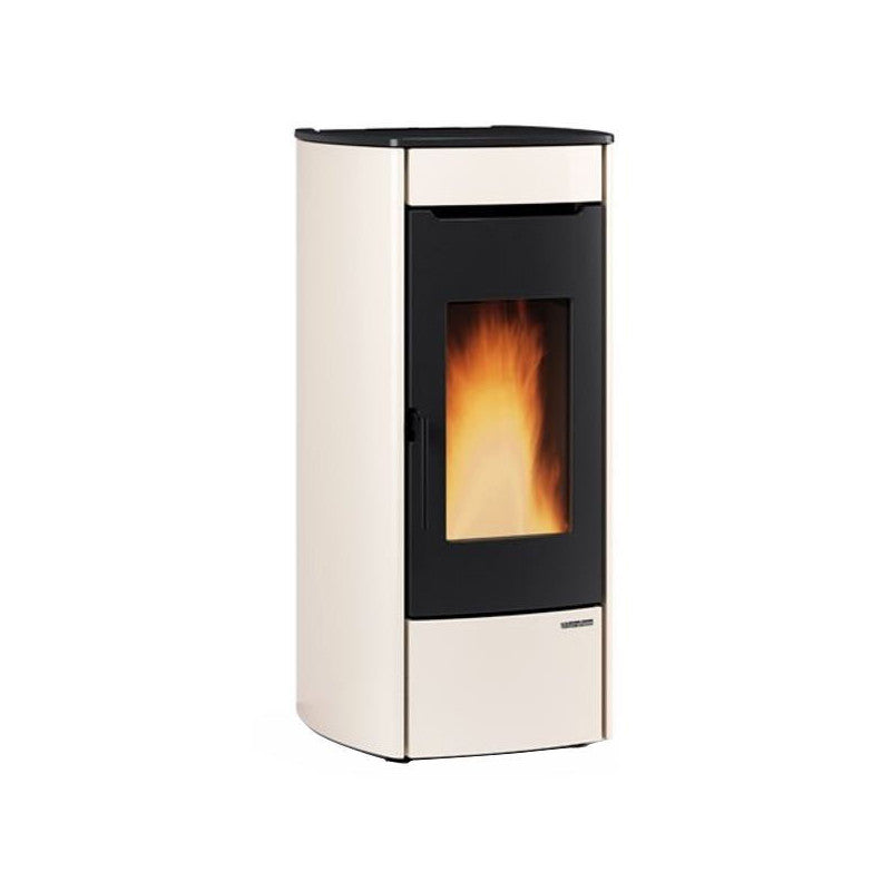 Termostufa a pellet – Marina Idro 11 finitura Avorio 55×60 h104 cm 4,2‑14,8 kW 20 kg serbatoio – Extraflame