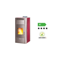 Termostufa a pellet Queen Idro 20 Bordeaux – 18,22 kW – AMG – Riscaldamento per ambienti fino a 440 m³