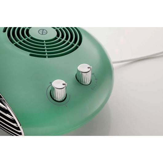 Termoventilatore da tavolo 2000W, stufetta elettrica, termostato, silenzioso - Verde
