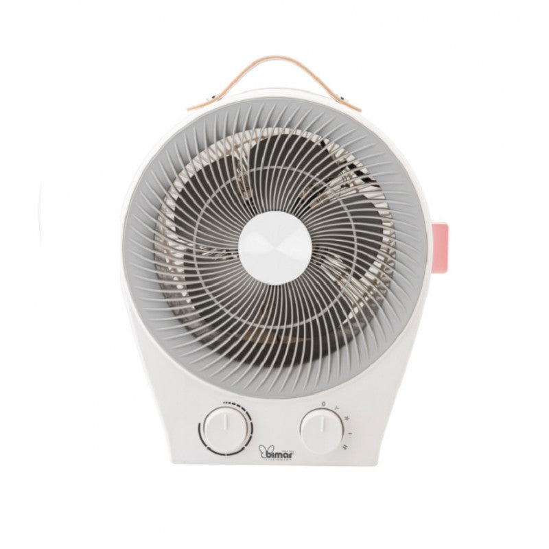 Bimar Termoventilatore e Ventilatore Ciclonico 2 in 1 HF207, Compatto e Potente, Ideale per Tutte le Stagioni