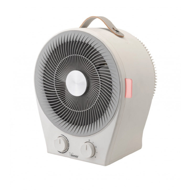 Bimar Termoventilatore e Ventilatore Ciclonico 2 in 1 HF207, Compatto e Potente, Ideale per Tutte le Stagioni