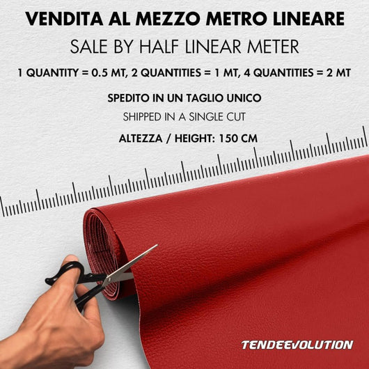 Ecopelle di Alta Qualità Made in Italy, Colore Grigio chiaro 4008 - Tessuto per Rivestimento e Tappezzeria - Vendita al Mezzo Metro