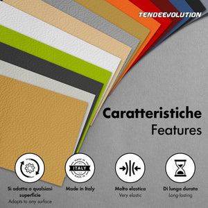 Ecopelle di Alta Qualità Made in Italy, Colore Marrone 456 - Tessuto per Rivestimento e Tappezzeria - Vendita al Mezzo Metro